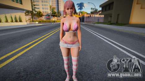 Honoka Pink Lace Dress para GTA San Andreas