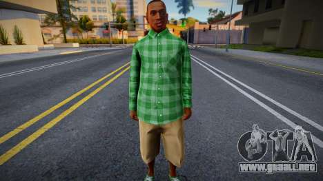 GTA V CJ HD Groove Steet Clothes para GTA San Andreas