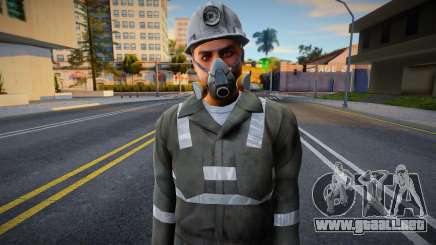 Trabajador del servicio de bomberos en uniforme para GTA San Andreas