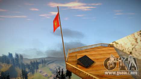 Macedonian Flag On Mount Chiliad (HQ 512x1024) para GTA San Andreas