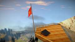 Macedonian Flag On Mount Chiliad (HQ 512x1024) para GTA San Andreas