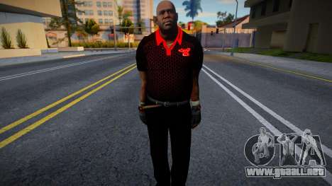 Entrenador con camiseta negra de Left 4 Dead 2 para GTA San Andreas