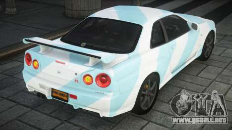 Nissan Skyline R34 GT-R V-Spec II Nur S3 para GTA 4