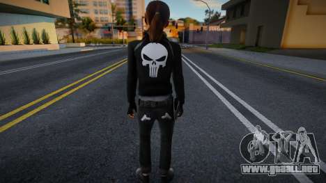 Zoe con la ropa del Punisher de Left 4 Dead para GTA San Andreas