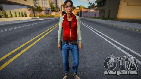 Zoe con ropa roja y gris de Left 4 Dead para GTA San Andreas