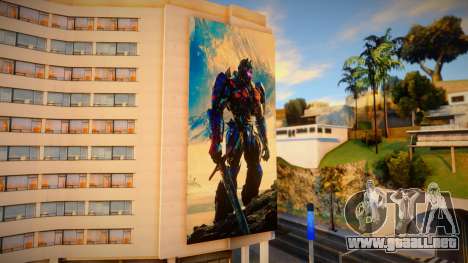 Optimus Prime Transformers 5 Billboard para GTA San Andreas