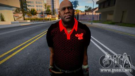 Entrenador con camiseta negra de Left 4 Dead 2 para GTA San Andreas