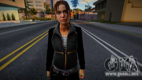 Zoe (cuero negro) de Left 4 Dead para GTA San Andreas