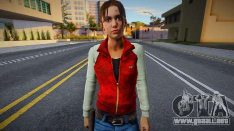 Zoe con ropa roja y gris de Left 4 Dead para GTA San Andreas