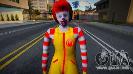 American Ronald McDonald Skin mod para GTA San Andreas