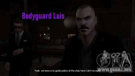 Bodyguard Luis para GTA 4