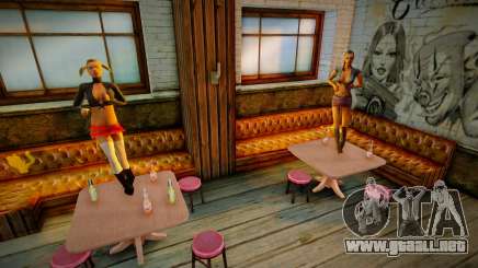 Prostitutas bailando en el bar sobre la mesa para GTA San Andreas
