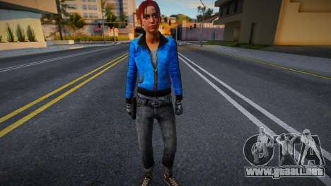 Zoe (cuero azul) de Left 4 Dead para GTA San Andreas