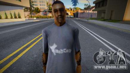 Hombre afroamericano con camiseta gris para GTA San Andreas