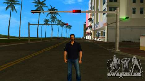 Tommy en camiseta negra para GTA Vice City