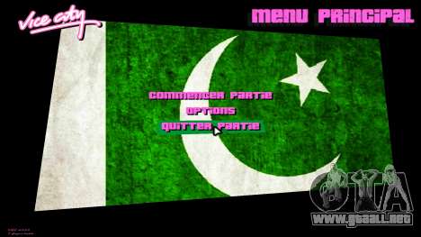 Pakistan Flag at Menu para GTA Vice City