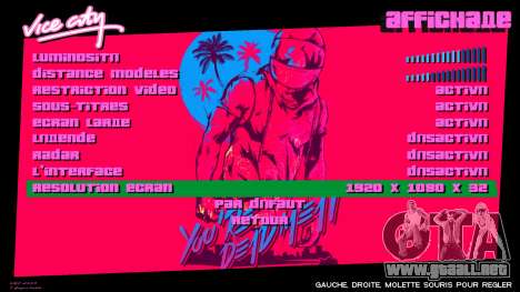 Hotline Miami Menu HD v8 para GTA Vice City