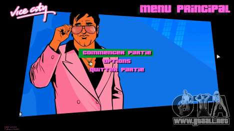 Sonny Artwork Menu HD para GTA Vice City