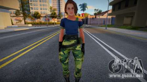 Military Jill Valentine para GTA San Andreas