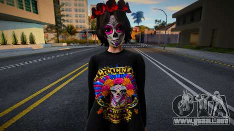 Sugar Skull Girl Mexican Dia De Los Muertos para GTA San Andreas