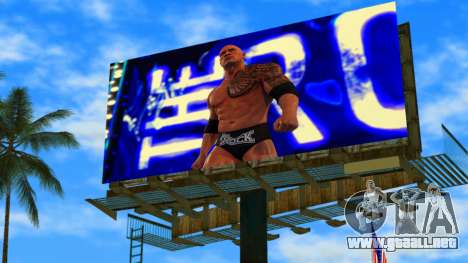 The Rock WWE2k22 Billboard para GTA Vice City