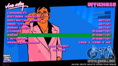 Sonny Artwork Menu HD para GTA Vice City