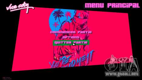 Hotline Miami Menu HD v8 para GTA Vice City