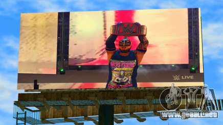 Rey Mysterio Champion WWE2K22 Billboard para GTA Vice City