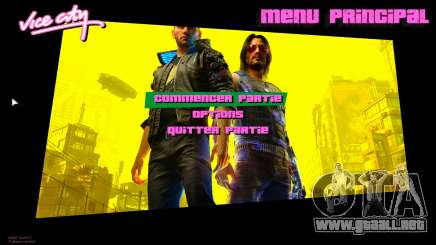 Cyberpunk 2077 art menu para GTA Vice City