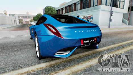 Puritalia Berlinetta 2019 para GTA San Andreas