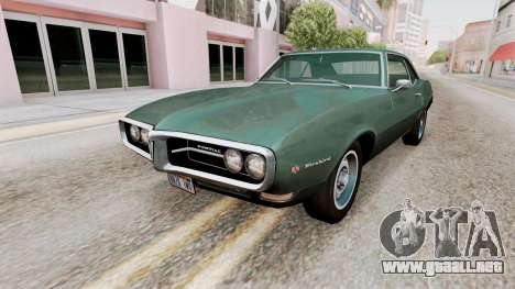 Pontiac Firebird (2337) 1968 para GTA San Andreas