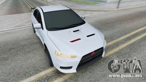 Mitsubishi Lancer Evolution X 2008 White para GTA San Andreas
