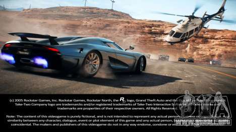 Need For Speed Payback Loading Screens para GTA San Andreas