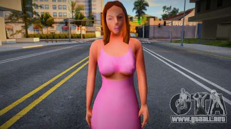 Chica con un vestido rosa para GTA San Andreas