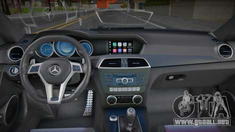 Mercedes-Benz C63 W204 Diamond Spoiler para GTA San Andreas