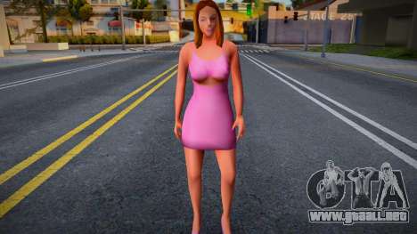 Chica con un vestido rosa para GTA San Andreas