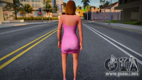 Chica con un vestido rosa para GTA San Andreas