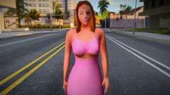 Chica con un vestido rosa para GTA San Andreas