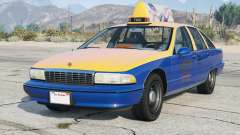 Chevrolet Caprice Taxi Congress Blue [Add-On] para GTA 5