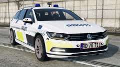 Volkswagen Passat Variant Danish Police [Replace] para GTA 5