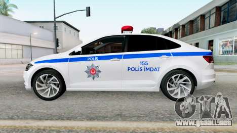 Volkswagen Polo Sedan Polis para GTA San Andreas