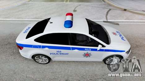 Volkswagen Polo Sedan Polis para GTA San Andreas
